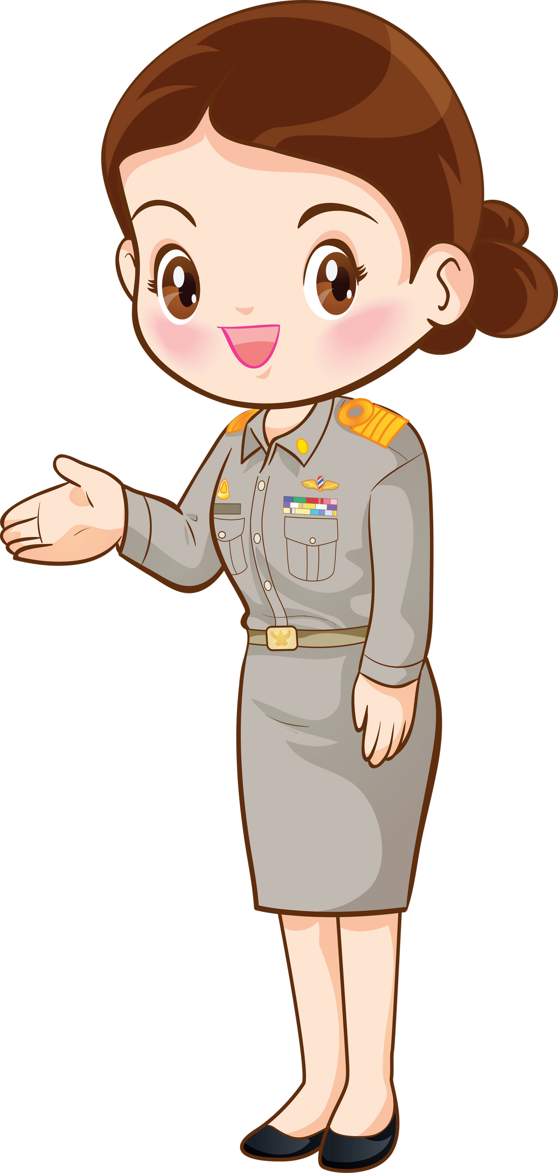 Thai Government Officer character in welcome and sawasdee